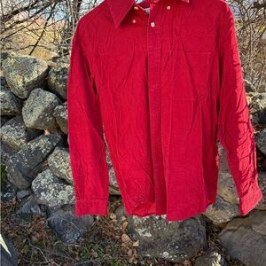L.L. Bean Rich Red Corduroy Shirt